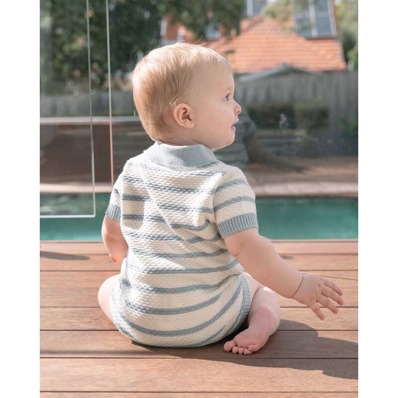 B&eacute;b&eacute; Brady Knitted Polo Romper image number 3